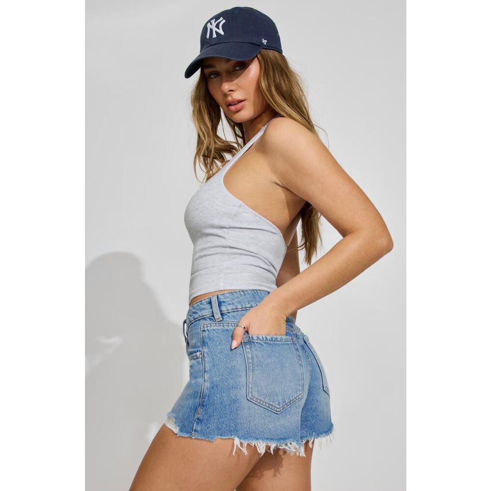 Garage Denim Festival Distressed Cutoff Shorts Light Wash Women’s 25W